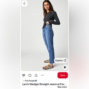 Levi's Wedgie Straight-Leg Jeans in Medium Blue